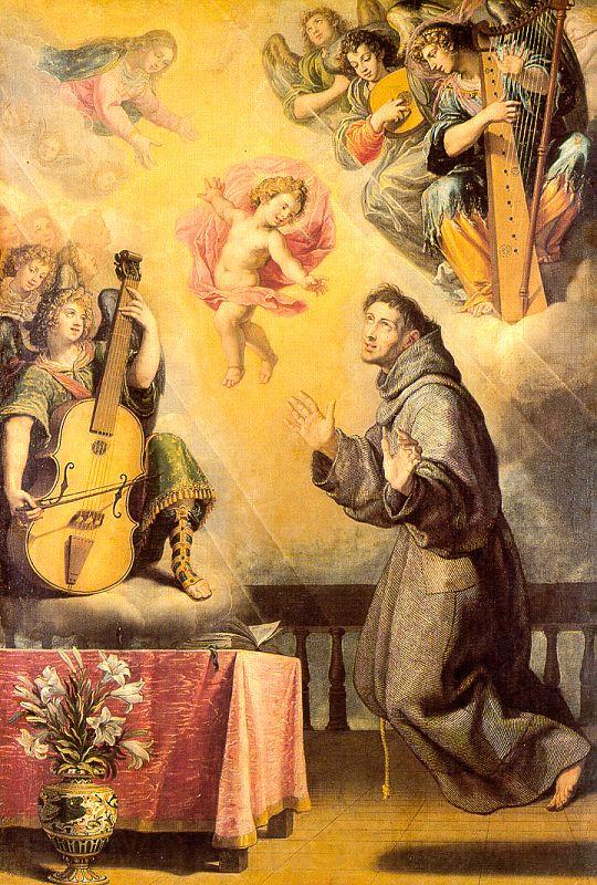 CARDUCHO, Vicente The Vision of St. Anthony of Padua sdf Spain oil painting art